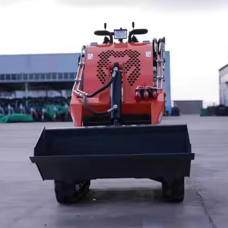 Mini Slip Steering Loader 900kg Operation Crawler Loader 3