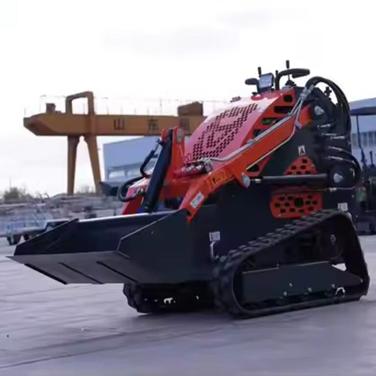 Mini Slip Steering Loader 900kg Operation Crawler Loader 4